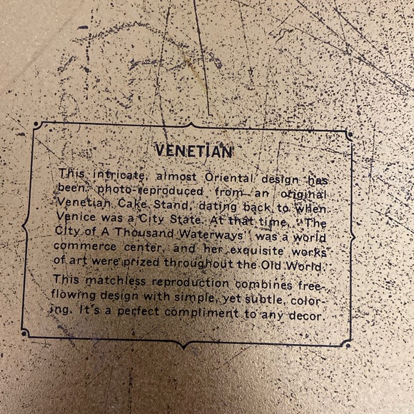 Vintage Spic and Span Promotional Serving Tray Platter, Charger Venetian Pattern - Picture 3 of 5